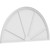 Ekena Millwork Half Round 4 Spoke Pediment - Primed Polyurethane - PEDPS066X330HRO04
