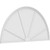 Ekena Millwork Half Round 4 Spoke Pediment - Primed Polyurethane - PEDPS086X430HRO04