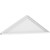 Ekena Millwork Peaked Cap Smooth Pediment - Primed Polyurethane - PEDPS050X135PKC00