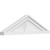 Ekena Millwork Peaked Cap Sunburst Pediment - Primed Polyurethane - PEDPS024X070PKC01