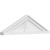 Ekena Millwork Peaked Cap Sunburst Pediment - Primed Polyurethane - PEDPS026X075PKC01