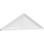 Ekena Millwork Peaked Cap Sunburst Pediment - Primed Polyurethane - PEDPS054X145PKC01