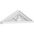 Ekena Millwork Peaked Cap 3 Spoke Pediment - Primed Polyurethane - PEDPS024X070PKC03