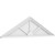 Ekena Millwork Peaked Cap 3 Spoke Pediment - Primed Polyurethane - PEDPS056X150PKC03