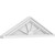 Ekena Millwork Peaked Cap 4 Spoke Pediment - Primed Polyurethane - PEDPS032X090PKC04