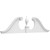 Ekena Millwork Rams Head Pediment - Primed Polyurethane - PEDPS076X190RHP00