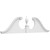 Ekena Millwork Rams Head Pediment - Primed Polyurethane - PEDPS084X210RHP00
