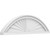 Ekena Millwork Segment Arch Sunburst Pediment - Primed Polyurethane - PEDPS030X085SEG01
