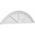 Ekena Millwork Segment Arch 3 Spoke Pediment - Primed Polyurethane - PEDPS050X135SEG03