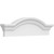 Ekena Millwork Segment Arch with Flankers Smooth Pediment - Primed Polyurethane - PEDPS026X075SGF00