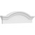 Ekena Millwork Segment Arch with Flankers Smooth Pediment - Primed Polyurethane - PEDPS030X085SGF00