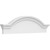 Ekena Millwork Segment Arch with Flankers Smooth Pediment - Primed Polyurethane - PEDPS036X100SGF00