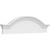 Ekena Millwork Segment Arch with Flankers Smooth Pediment - Primed Polyurethane - PEDPS040X110SGF00