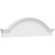 Ekena Millwork Segment Arch with Flankers Smooth Pediment - Primed Polyurethane - PEDPS052X140SGF00