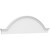 Ekena Millwork Segment Arch with Flankers Smooth Pediment - Primed Polyurethane - PEDPS076X200SGF00