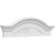 Ekena Millwork Segment Arch with Flankers Sunburst Pediment - Primed Polyurethane - PEDPS032X090SGF01
