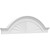 Ekena Millwork Segment Arch with Flankers Sunburst Pediment - Primed Polyurethane - PEDPS066X175SGF01
