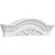 Ekena Millwork Segment Arch with Flankers 3 Spoke Pediment - Primed Polyurethane - PEDPS026X075SGF03