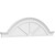 Ekena Millwork Segment Arch with Flankers 3 Spoke Pediment - Primed Polyurethane - PEDPS084X220SGF03