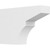 Ekena Millwork Standard Monterey Rafter Tail - Primed Polyurethane - RFTP03X08X12MON