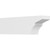 Ekena Millwork Standard Monterey Rafter Tail - Primed Polyurethane - RFTP04X06X20MON