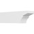 Ekena Millwork Standard Monterey Rafter Tail - Primed Polyurethane - RFTP05X06X20MON