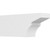 Ekena Millwork Standard Monterey Rafter Tail - Primed Polyurethane - RFTP05X08X20MON