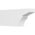 Ekena Millwork Standard Monterey Rafter Tail - Primed Polyurethane - RFTP05X10X24MON