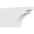 Ekena Millwork Standard Yorktown Rafter Tail - Primed Polyurethane - RFTP03X08X16YOR