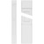 Ekena Millwork Two Equal Flat Panel Pilaster Base - Primed Polyurethane - PILP05X102DFP01-2