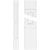 Ekena Millwork Two Equal Raised Panel Pilaster Base - Primed Polyurethane - PILP10X090DRP01-2