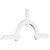Ekena Millwork Pitched Gable Bracket - Primed Polyurethane - GBP072X21X0404ERI00