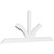 Ekena Millwork Pitched Gable Bracket - Primed Polyurethane - GBP096X24X0206RIC00