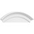 Ekena Millwork Elliptical Smooth Combination Pediment - Primed Polyurethane - PEDP062X140ARD00