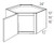 JSI Cabinetry Dover Kitchen Cabinet - WDC2412-KD