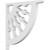 Ekena Millwork Classic Wagon Wheel Bracket - Primed Polyurethane - BKTP01X08X08CW
