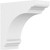 Ekena Millwork Standard Hughes Bracket - Primed Polyurethane - BKTP04X08X08HUG