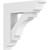 Ekena Millwork Standard Merced Bracket with Traditional Ends - Primed Polyurethane - BKTP03X16X16MRC01