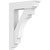 Ekena Millwork Standard Merced Bracket with Traditional Ends - Primed Polyurethane - BKTP03X18X24MRC01