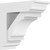 Ekena Millwork Standard Merced Bracket with Traditional Ends - Primed Polyurethane - BKTP05X12X12MRC01