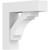 Ekena Millwork Standard Merced Bracket with Block Ends - Primed Polyurethane - BKTP03X12X12MRC05