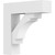 Ekena Millwork Standard Merced Bracket with Block Ends - Primed Polyurethane - BKTP03X14X14MRC05