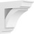 Ekena Millwork Standard Thorton Bracket with Traditional Ends - Primed Polyurethane - BKTP05X12X12THR01