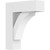 Ekena Millwork Standard Thorton Bracket with Block Ends - Primed Polyurethane - BKTP03X12X14THR05