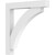 Ekena Millwork Standard Thorton Bracket with Block Ends - Primed Polyurethane - BKTP03X30X30THR05