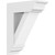 Ekena Millwork Standard Traditional Bracket with Traditional Ends - Primed Polyurethane - BKTP05X14X18TRA01