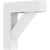 Ekena Millwork Standard Traditional Bracket with Block Ends - Primed Polyurethane - BKTP03X16X16TRA05