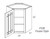 JSI Cabinetry Dover Lunar Kitchen Cabinet - PGWDC2430-KDL
