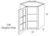 JSI Cabinetry Dover Lunar Kitchen Cabinet - GWDC2436-KDL