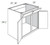 JSI Cabinetry Dover Lunar Kitchen Cabinet - SB36-TILT-KDL